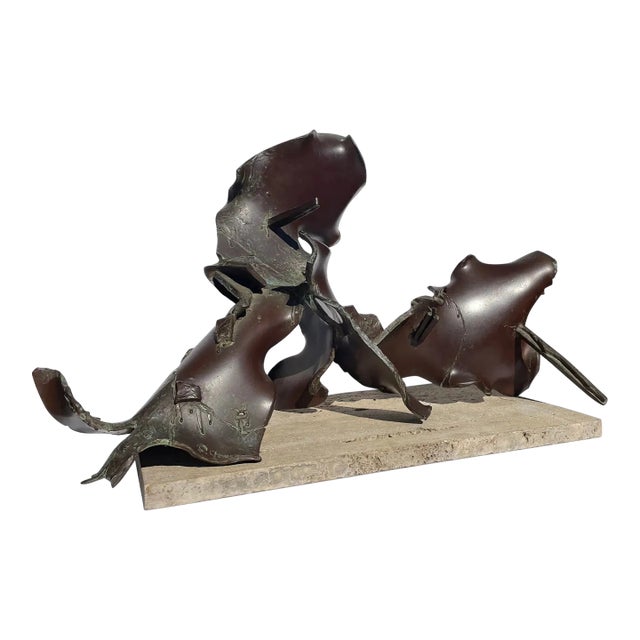 Edward Chavez Abstract 1987 Bronze, Very Heavy For Sale