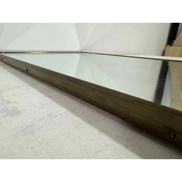 1950s Tall Italian Brass Mirror, 1950s For Sale - Image 5 of 12
