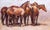 Apprehensive by Lindsey Bittner Graham | Oil on Board Group of horses standing together. For Sale