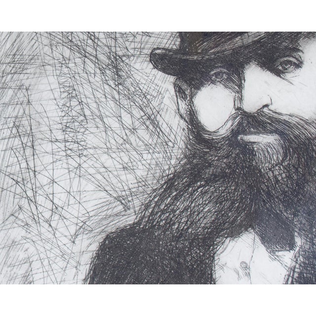 1960s Abstract Portrait Etching by James L. Bruch For Sale - Image 4 of 7