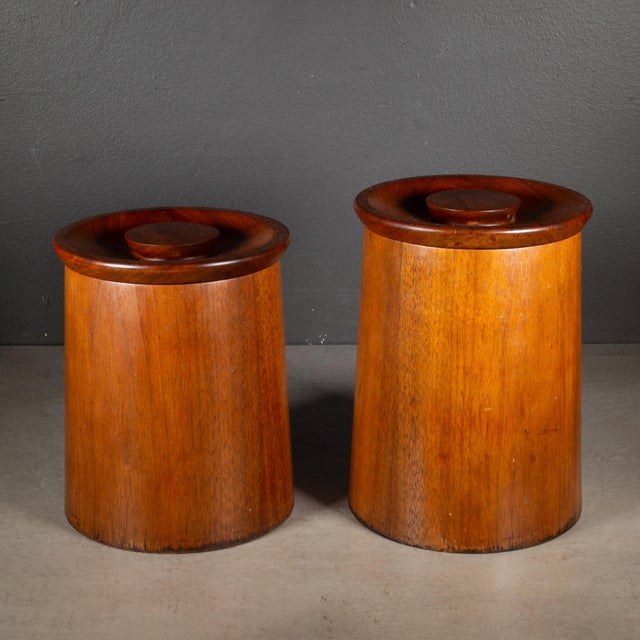 Mid-Century Gladmark Teak Canisters c.1950 For Sale - Image 4 of 8