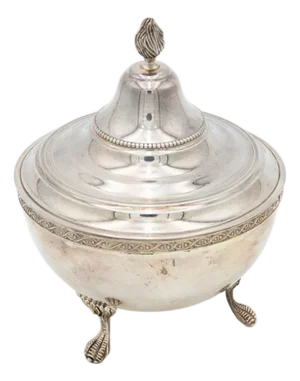 Circular Silver Candy Box