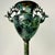 1970s Vintage Neoclassical English Stag Head Faux Verdigris Green Tole Pedestal Urn Vase. For Sale - Image 14 of 15