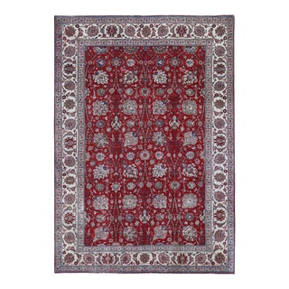 1970s Persian Tabriz Hand Knotted Oriental Rug For Sale