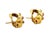 This beautiful pair of vintage huggie earrings are crafted from 18k yellow and white gold featuring a Griffen's or a...