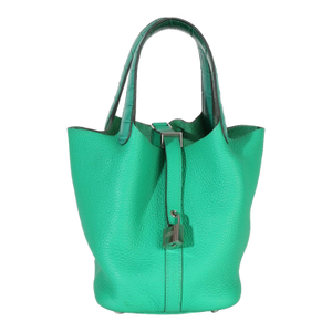 Vert Jade Menthe Clemence Matte Alligator Touch Picotin Lock 18 PHW
