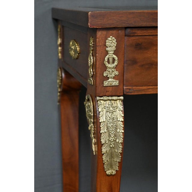Wood Small Mid-19th Century Empire Return from Egypt Mahogany Desk For Sale - Image 7 of 18