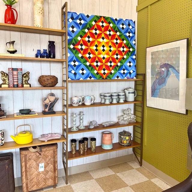 Brown Mid 20th Century Ladderax Wall Unit by Robert Heal, Staples, Attributed For Sale - Image 8 of 9