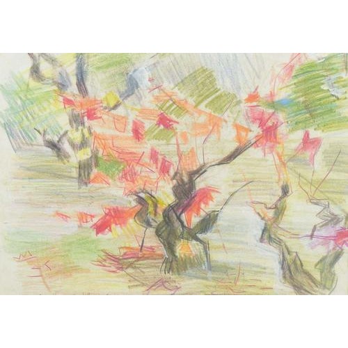 Brita Af Klercker, Colorful Abstract Composition, Pastel on Paper, 1950s-1960s For Sale - Image 3 of 6