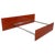 Italian Modern Red Lacquered Wood and Metal Bed by Takahama for Simon Gavina, 1970s For Sale
