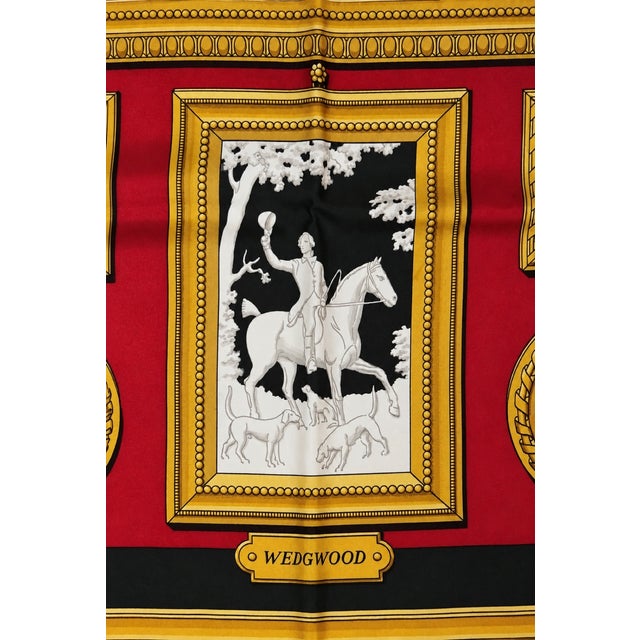 Hermès Hermes Paris Wedgwood Silk Scarf With Box Designed by Phillippe Ledoux ,C. 1974 For Sale - Image 4 of 5