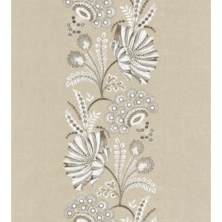 The House of Scalamandré Annelise Embroidery Fabric, Flax For Sale