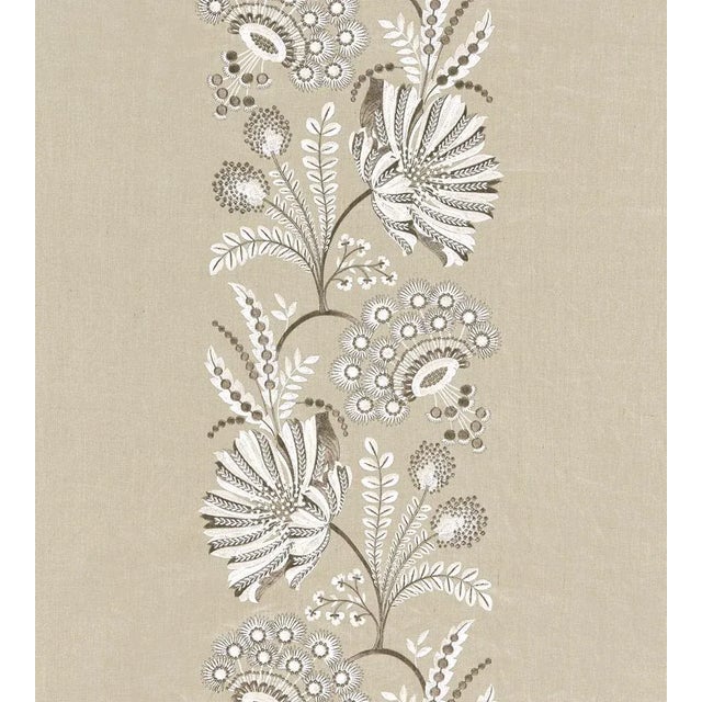 The House of Scalamandré Annelise Embroidery Fabric, Flax For Sale