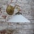 Metal French White Opaline Glass and Brass Sconce For Sale - Image 7 of 8