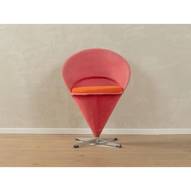 Verner Panton Red Cone Chairs by Verner Panton for Nehl Küchen, 1950s, Set of 2 For Sale - Image 4 of 12