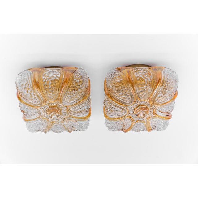 Metal Bubble Glass Flush Mounts, Limburg, 1960s, Set of 2 For Sale - Image 7 of 18