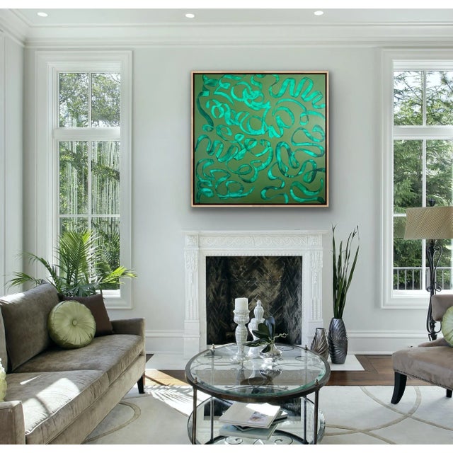 2020s Original Abstract Painting Titled “Voir Vert” For Sale - Image 5 of 10