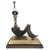 Wood Ram Horn on Brass Base Lamp For Sale - Image 13 of 13