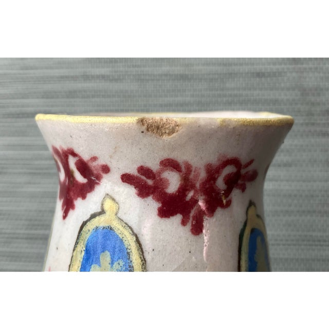 Ceramic Rare Antique Zoroastrians Persian Porcelain Vase, 9” Tall For Sale - Image 7 of 12