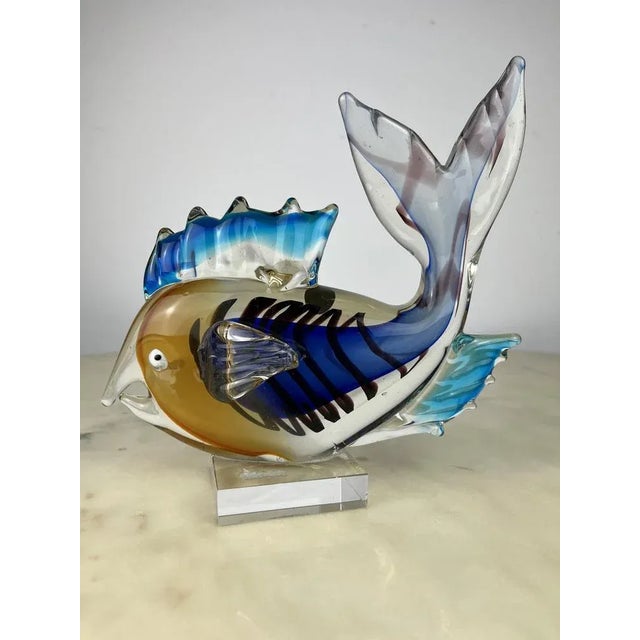 Large Vintage Murano Glass Fish, Italy, 1970s For Sale - Image 10 of 10