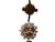 Art Deco Oriental Brown Clear Resin Crystal Cut Beads Tassel Art For Sale - Image 3 of 6