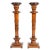 19th Century German Biedermeier Walnut Pedestals - a Pair For Sale