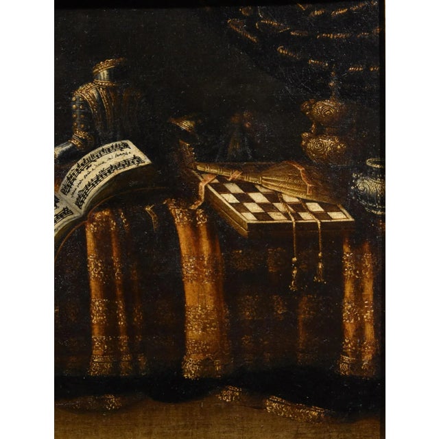 17th Century Francesco Noletti Detto Il Maltese, Still Life with Armor, 1640, Oil on Canvas, Framed For Sale - Image 5 of 16