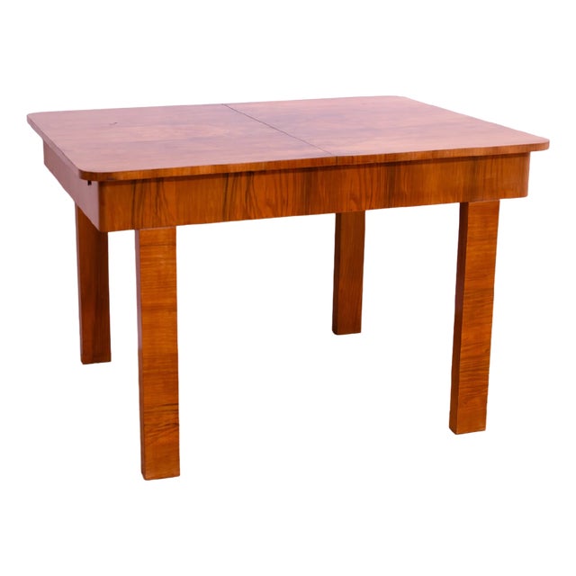 Adjustable Walnut Dining Table, Czechoslovakia, 1930s For Sale