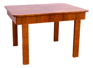 Adjustable Walnut Dining Table, Czechoslovakia, 1930s