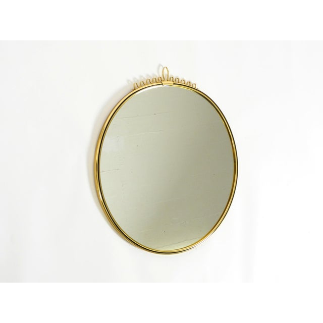 Mid-Century Modern Mid-Century Modern Brass Wall Mirror from Lenz, 1964 For Sale - Image 3 of 14