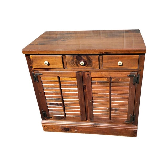 Ethan Allen Antiqued Pine Old Tavern Hutched Chairish