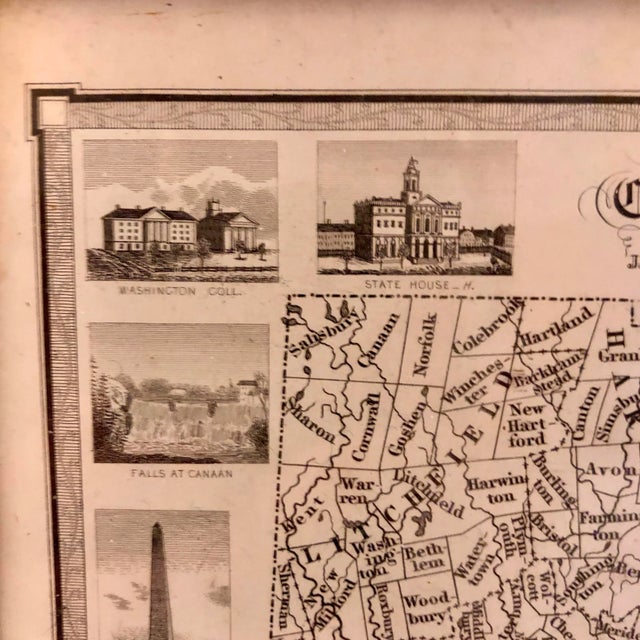 1842 J H Goldthwait Miniature Map of Connecticut For Sale - Image 4 of 9