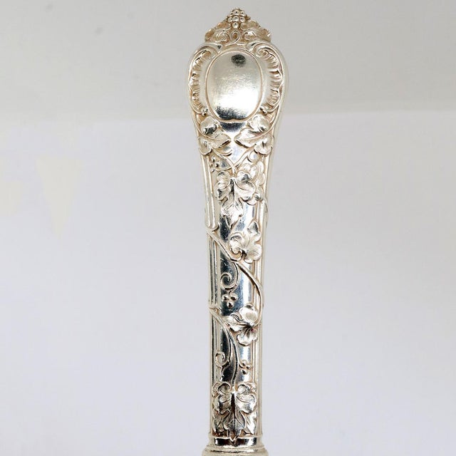 Early 21st Century French Odiot Demidoff .950 Sterling Silver and Stainless Steel Dinner Knife For Sale - Image 5 of 8