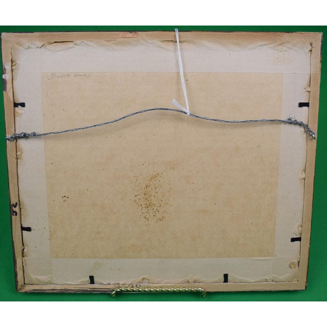 Art Sz: 4 5/8"H x 6 3/8"W Frame Sz: 10 3/4"H x 12 3/8"W Property from the Estate of Mary S.B. Braga