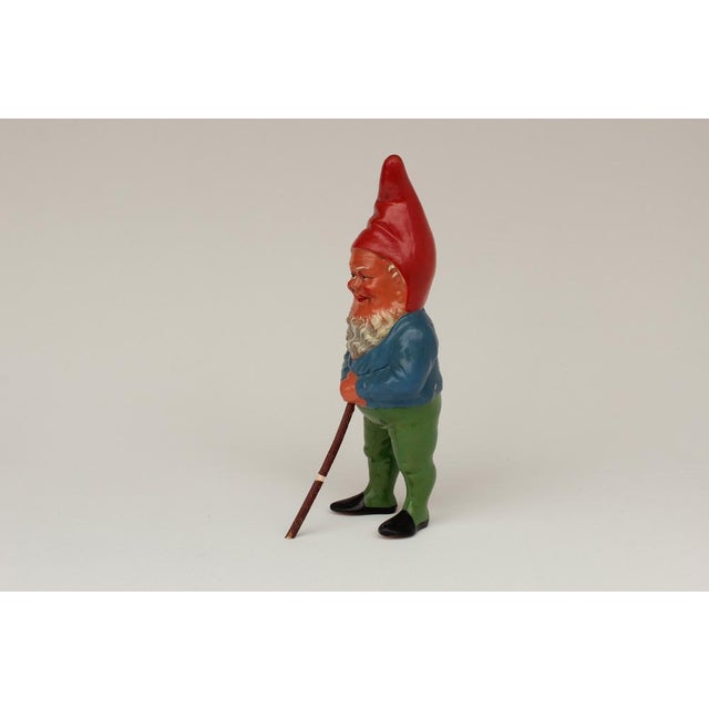 Hand-painted terracotta garden gnome by VEB, manufactured in the GDR in the 1970s/80s. I have official proof of...
