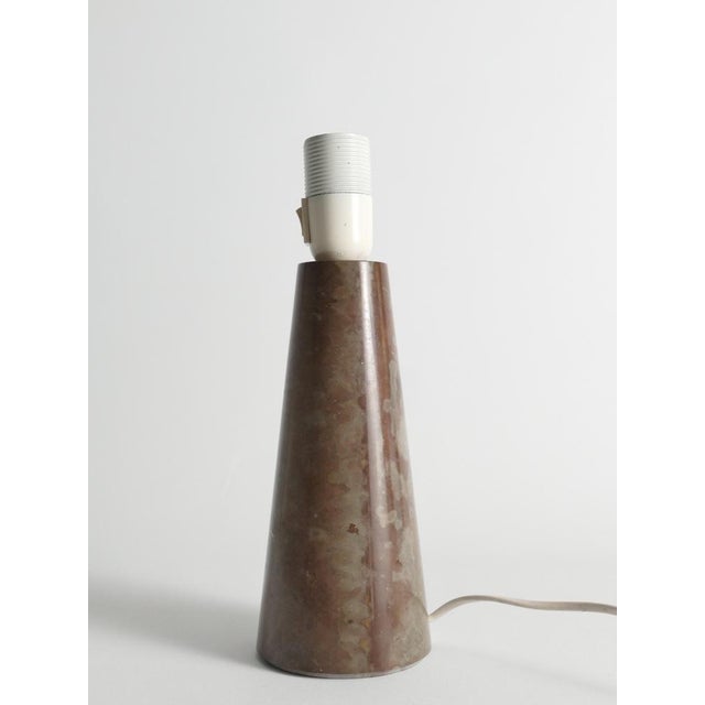 Mid-Century Modern Brown Limestone Table Lamp by Jan Johansson, Sweden, 1970s For Sale - Image 4 of 11