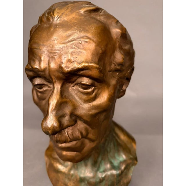 French 19th-Century Bronze Bust Signed A. Q. Harise, Circa 1840 For Sale - Image 3 of 15