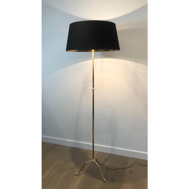 1940s 1940s Neoclassical Style Brass Floor Lamp in the style of Maison Jansen For Sale - Image 5 of 12