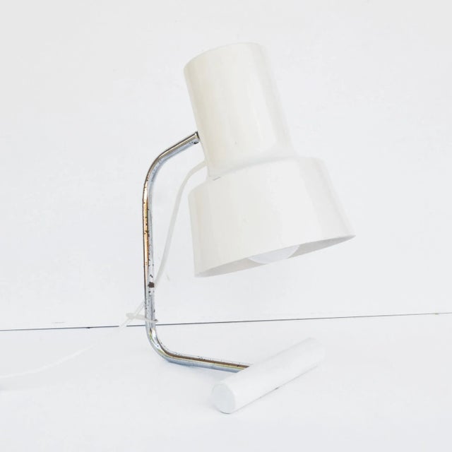 White 1960s Design Modern Desk Lamp, Designed by J. Hurek, Napako, Czechoslovakia For Sale - Image 8 of 13