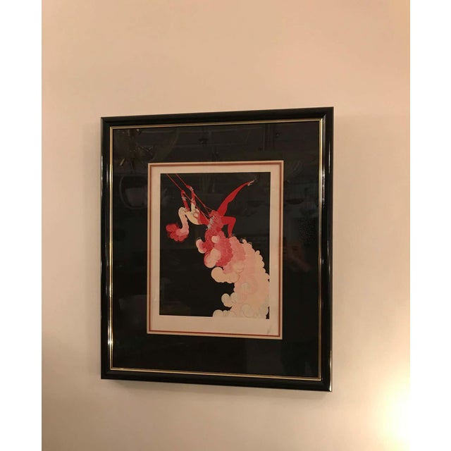 Erte (French, 1892-1990), The Trapeze screen print in colors, from The Theatre Suite, signed and numbered 121/300 in...