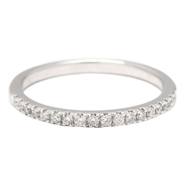 0.25ctw Diamond Thin Band Ring, 14k White Gold, Ring Size 6.75 For Sale