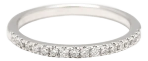 0.25ctw Diamond Thin Band Ring, 14k White Gold, Ring Size 6.75