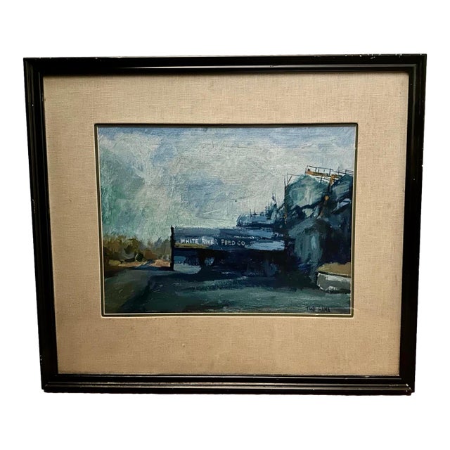 “White River Feed Co” (Kent, Wa.), Acrylic Painting, Framed For Sale