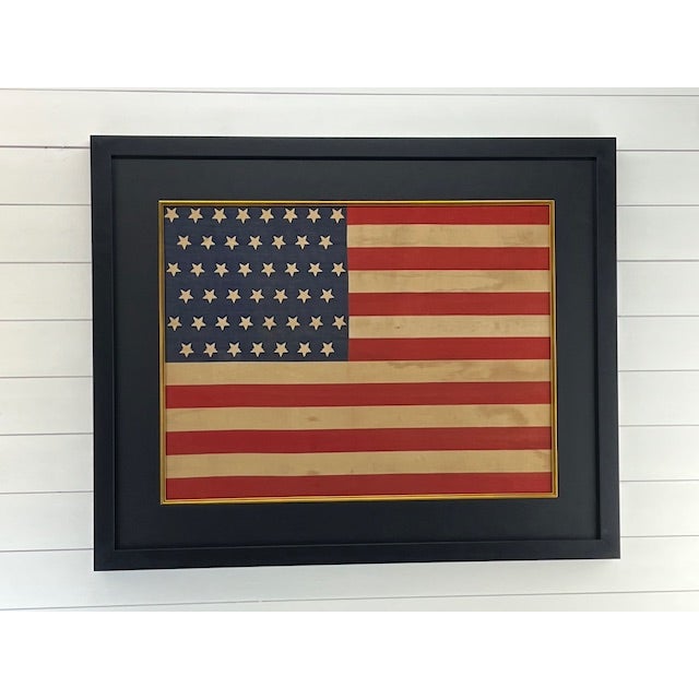 Authentic antique 45 Star American Flag. Made famous during the Spanish American war with Teddy Roosevelt and the rough...