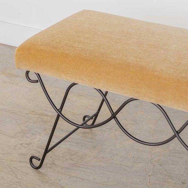 Camel Panoplie Iron Double Loop Bench, Camel Mohair For Sale - Image 8 of 12