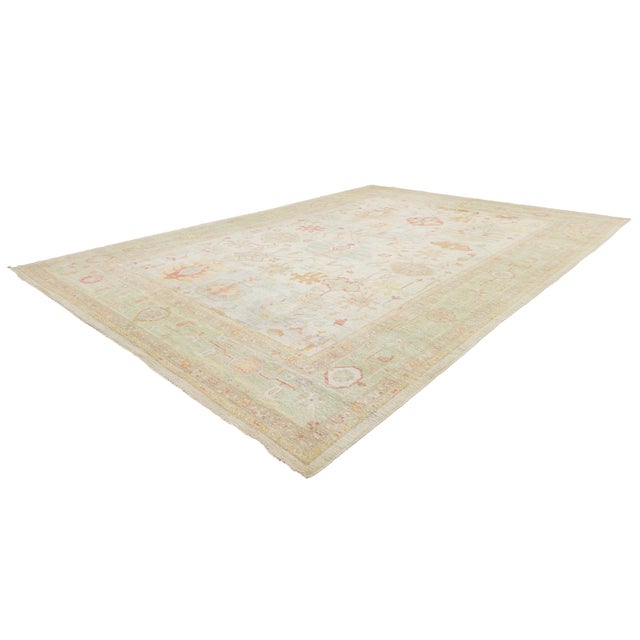 2020s Grand Scale Modern Oushak Style Rug 14' X 19' Hand-Knotted Wool For Sale - Image 5 of 11