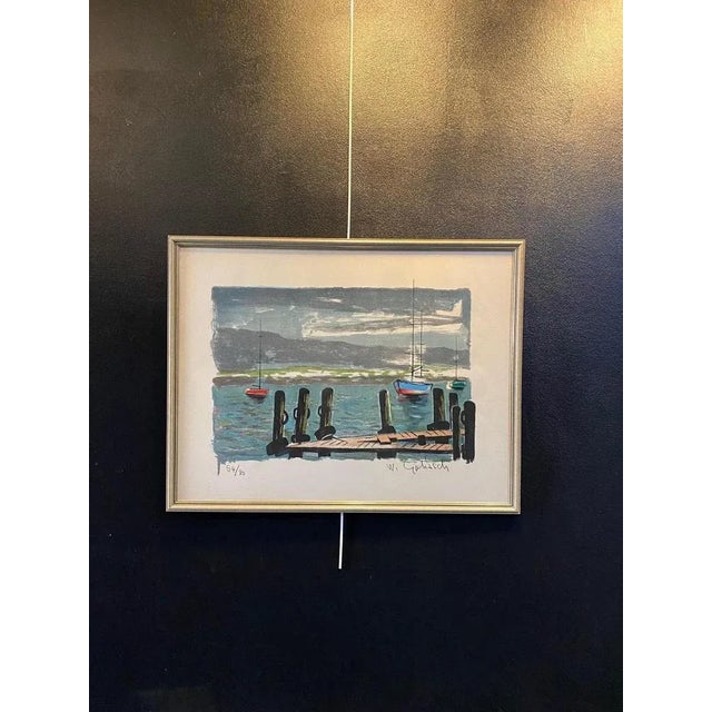 Lithography with certificate of authenticity of the artist and sold with framework. The total size with the frame is 68x53...