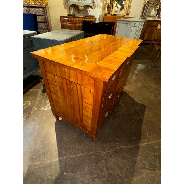 Period German Biedermeier Inlaid Walnut Commode For Sale In Dallas - Image 6 of 7