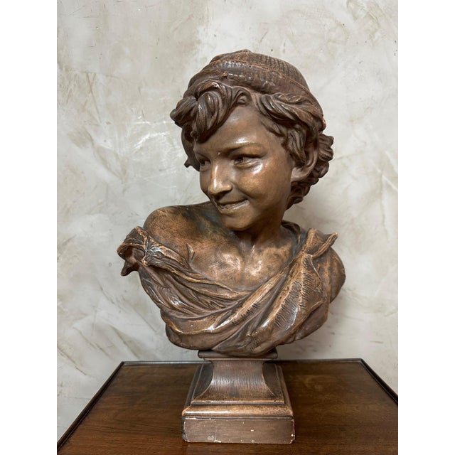 After Jean-Baptiste Carpeaux, Bust, Early 20th Century, Terracotta For Sale - Image 12 of 12