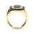 Contemporary Men's 10K Yellow Gold 3/4 Cttw White and Black Treated Diamond Ring Band (Black / I-J Color, I2-I3 Clarity) - Size 10 For Sale - Image 3 of 6